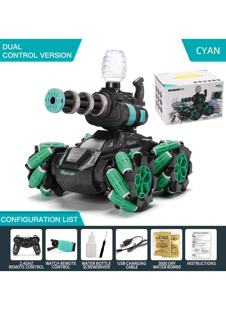 unikbebe - 360° Rotating Remote Control Car for Kids, RC Stunt Tank with Ambient Light, Watch & Controller Dual Control, 4x4 Off-Road Rechargeable Drifting Vehicle, High-Speed RC Car, Wall Climbing, Lightning Tail Spray, Toys for Boys Age 6+ - Image 1