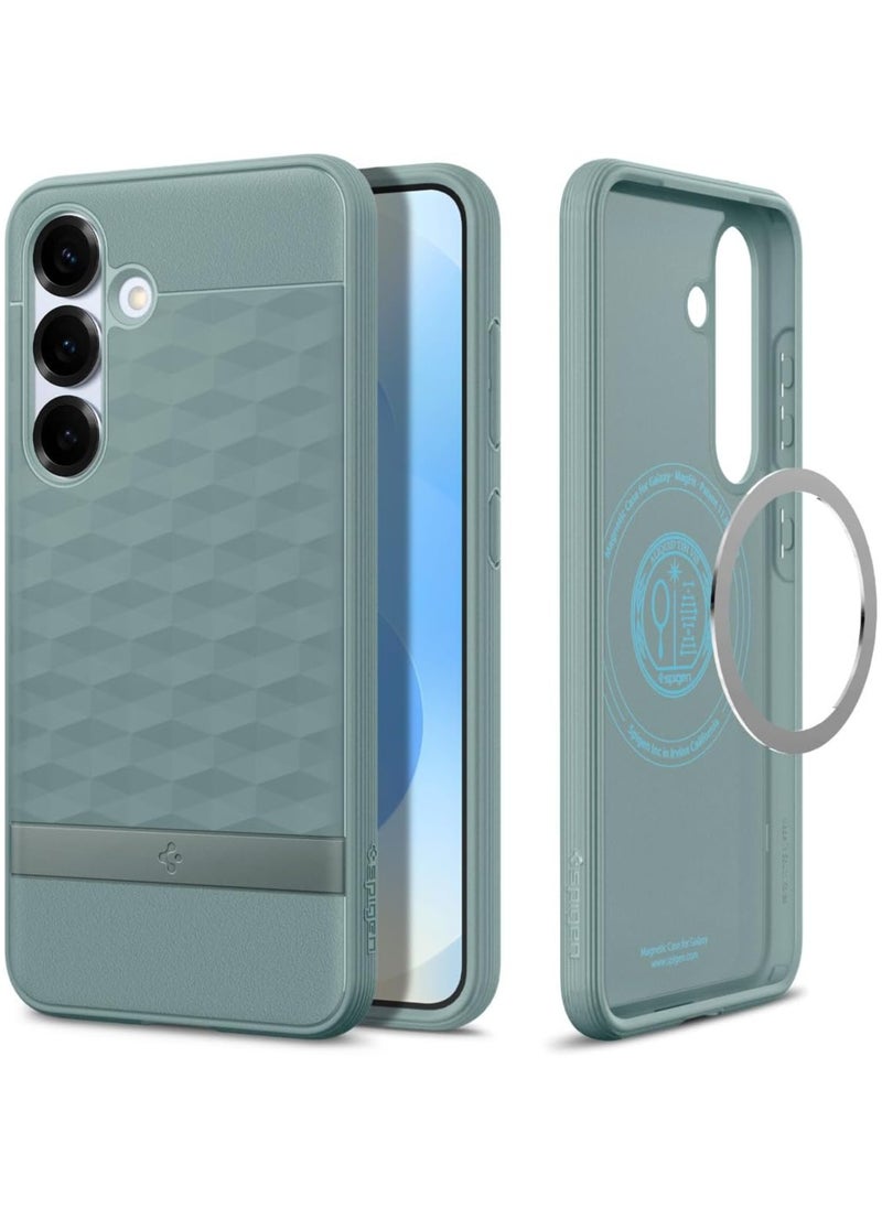 Spigen Parallax MagFit for Samsung Galaxy S25 MagSafe Case Cover Mil Grade (2025) - Sage Green  - Image 1