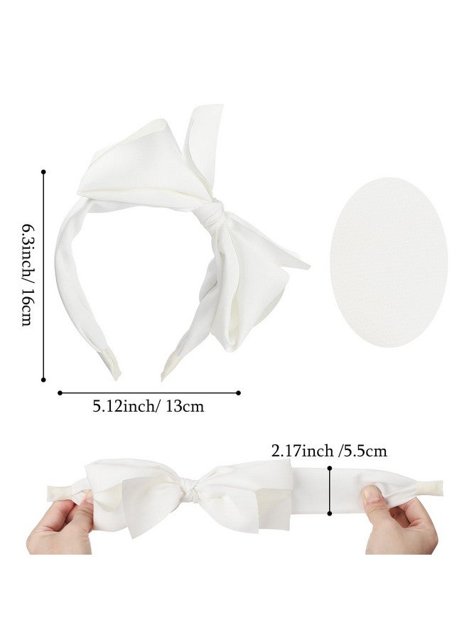 WantGor Bowknot Headbands, Wide Turban Hair Hoops With Knotted Bows - Hair Accessories For Women - Image 4