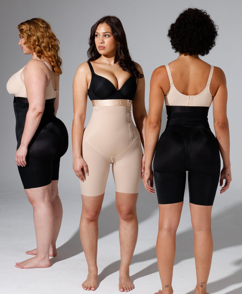 SHAPELLX Shapewear Tummy Control for Women Butt Lifting High Waist Shorts Faja Body Shaper Thigh Slimming Short Bodysuit XL - Image 5