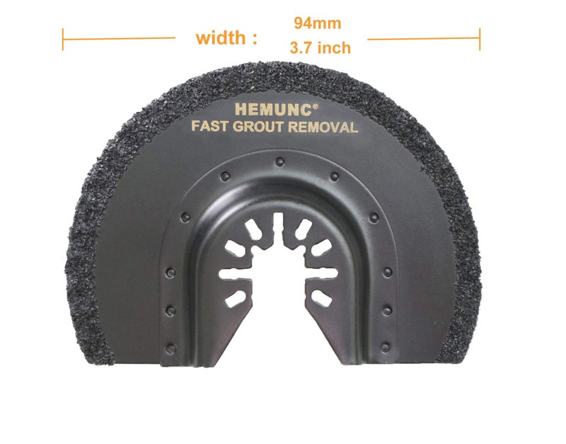 HEMUNC 3pcs Oscillating Tool Blades for Grout Removal Tile Mortar Concrete Masonry 1/8, Fit for Dewalt Milwukee Rockwell Bosch Dremel Ryobi Ridgid Multitool - Image 3