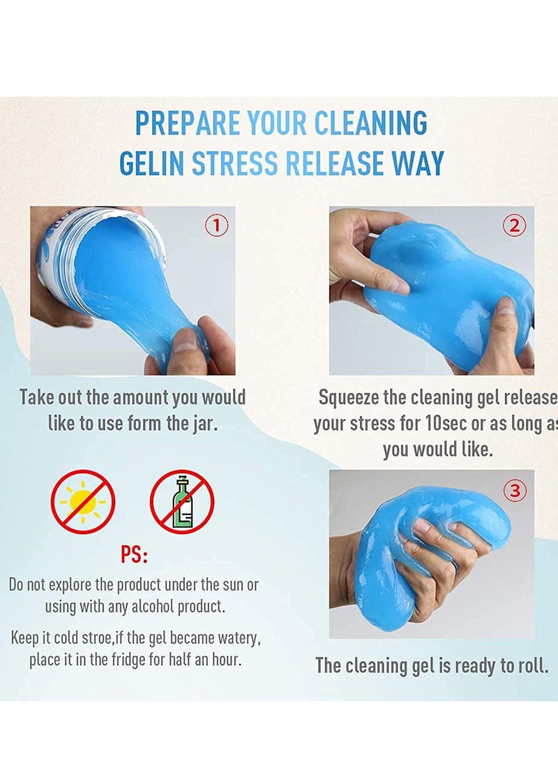 Generic - Dust Cleaning Mud,Cleaning Gel for Car,Keyboard Cleaner Universal Sticky Slime for Cleaning Goop Magic Dust Cleaner Gel for Laptops,Car Vents,Printers Calculators - Image 1