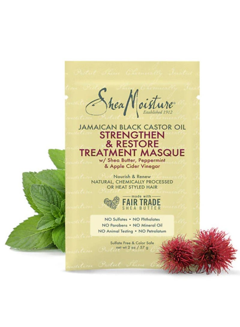 SHEAMOISTURE Jamaican Black Castor Oil Strengthen & Restore Treatment Masque 57ML - Image 1