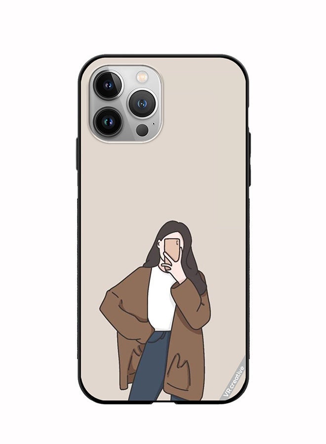VR CREATIVE Protective Case Cover For Apple iPhone 11 Pro Max Minimilist Girl Design Multicolour - Image 1