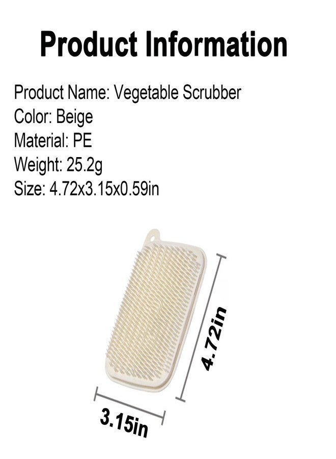 HAGBOU Vegetable Brush, 2 PCS Vegetable Brush Scrubber for Fruits, Potato Scrubber Potato Brush, Soft Bristle Brush for Potato/Carrots/Lotus Root - Image 2