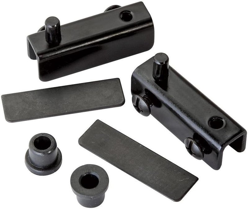 ROCKLER Glass Door Pivot Hinge - Satin Black (Pair) - Image 1