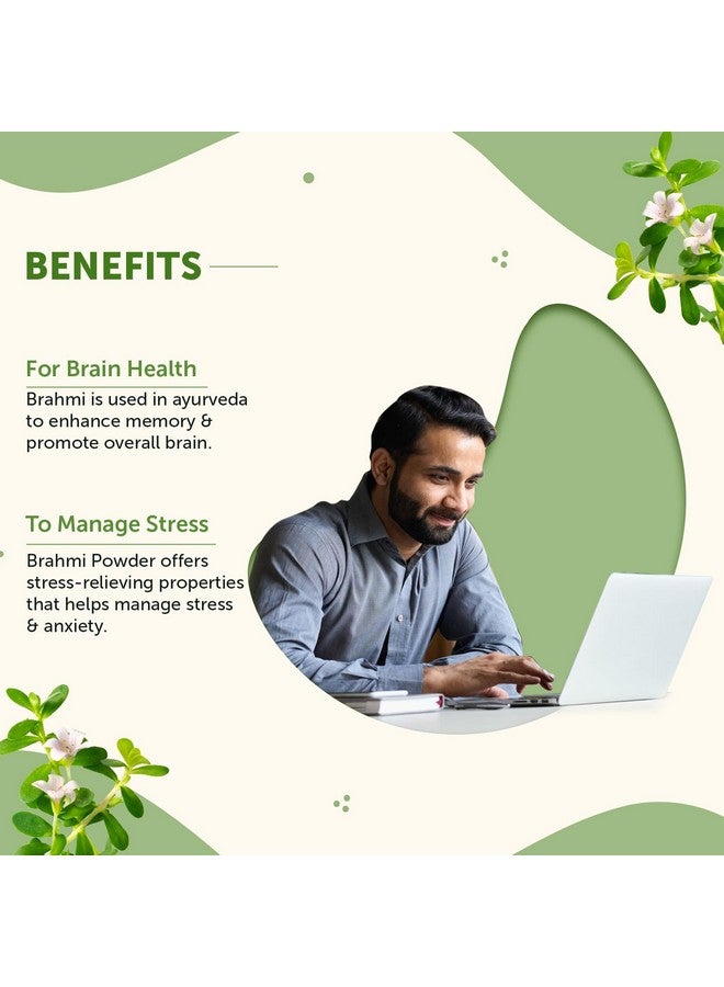 Neuherbs Organic Brahmi Powder (100 gm, Pack of 1) For Men & Women | Ayurvedic Care To Manage Stress & Boost Brain Health | Rich in Antioxident | 100% Pure & Natural | No Added Preservatives - Image 2