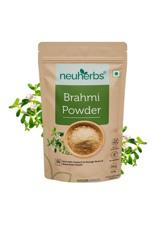 Neuherbs Organic Brahmi Powder (100 gm, Pack of 1) For Men & Women | Ayurvedic Care To Manage Stress & Boost Brain Health | Rich in Antioxident | 100% Pure & Natural | No Added Preservatives - Image 1