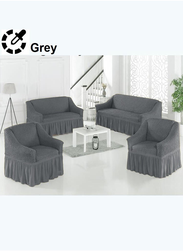 EVORY HOME 4-Piece Sofa Cover Set of 7-Seater Super Stretchable Anti-Wrinkle Slip Resistant Furniture Protector  - Image 1