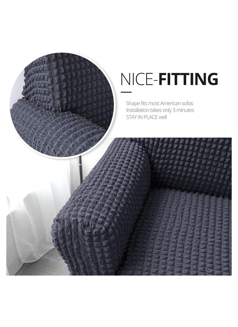 EVORY HOME 4-Piece Sofa Cover Set of 7-Seater Super Stretchable Anti-Wrinkle Slip Resistant Furniture Protector  - Image 3