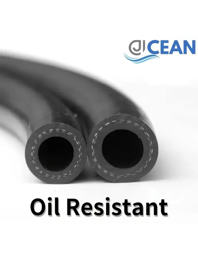 1 Piece 10mm 2 Meter Oil Resistant Rubber High Pressure Car Fuel Hose for Gasoline and Diesel Transfer Durable Reinforced Construction Longlasting Material for Automotive Fuel System Maintenance - Image 1
