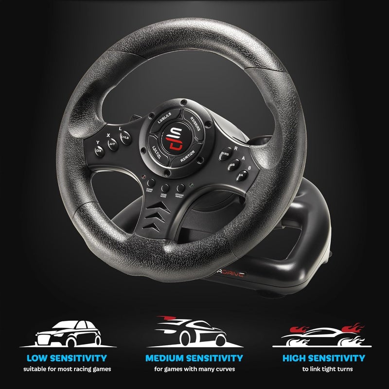 Subsonic Superdrive SV450 steering wheel with Pedals and Shifters Xbox Serie X / S, Switch, PS4, Xbox One, PC (programmable for all games) - Image 4