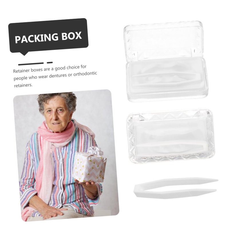 2Pcs Portable Denture Case Retainer Box Mouth Guard Holder Lightweight Travel Container - Image 3