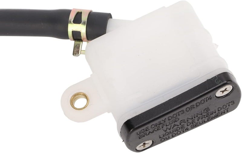 Rear Brake Master Cylinder with Reservoir, Universal Hydraulic Brake Pump Assembly for Motorcycle Dirt Bike ATV, Metal Rubber ABS Construction, Lightweight Rust (Square) - Image 3