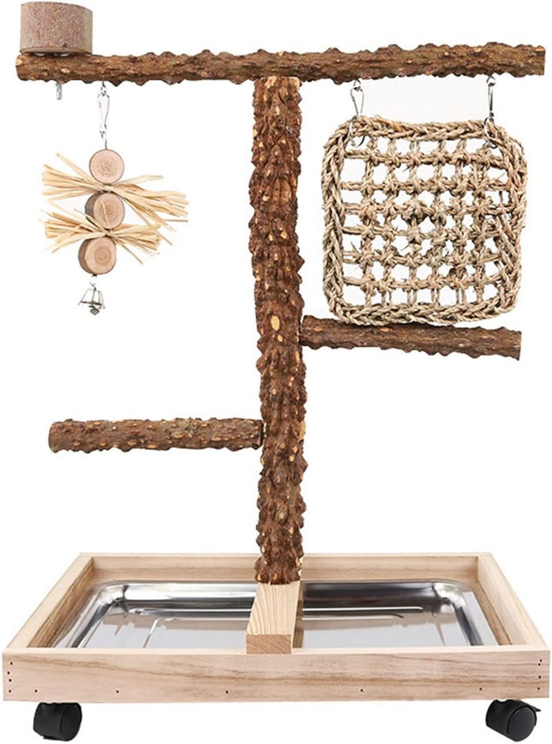 Bird Perch Stand Parakeet Toy Bird Toy Playstand Birdcage Stands with Stand Climbing Net Birdcage Standing - Image 1