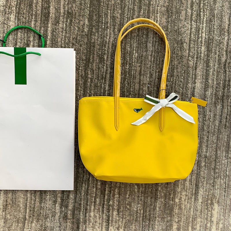 Fashion Crocodile PVC Tote Shoulder BagSmall size horizontal S-dark green Small size horizontal S-dark green  - Image 2