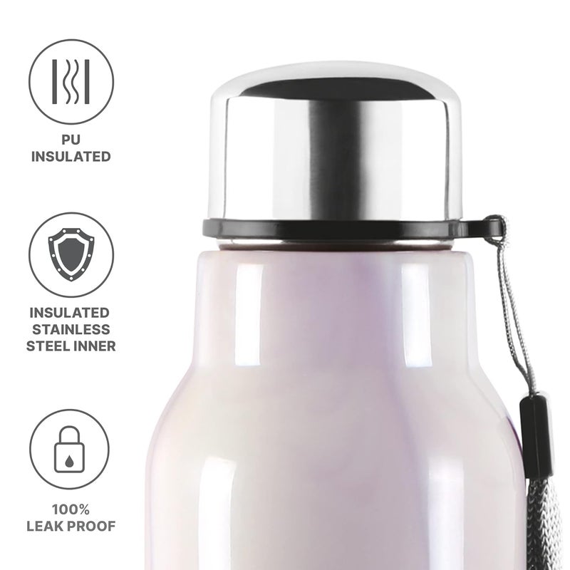 Milton Milton Water Bottle Steel Marble 900 PU Insulated, Inner Stainless Steel Hot & Cold Bottle, 630 ml, Leak Proof, BPA Free, Ideal for Home, Office, Gym, Travelling, Violet - Image 4