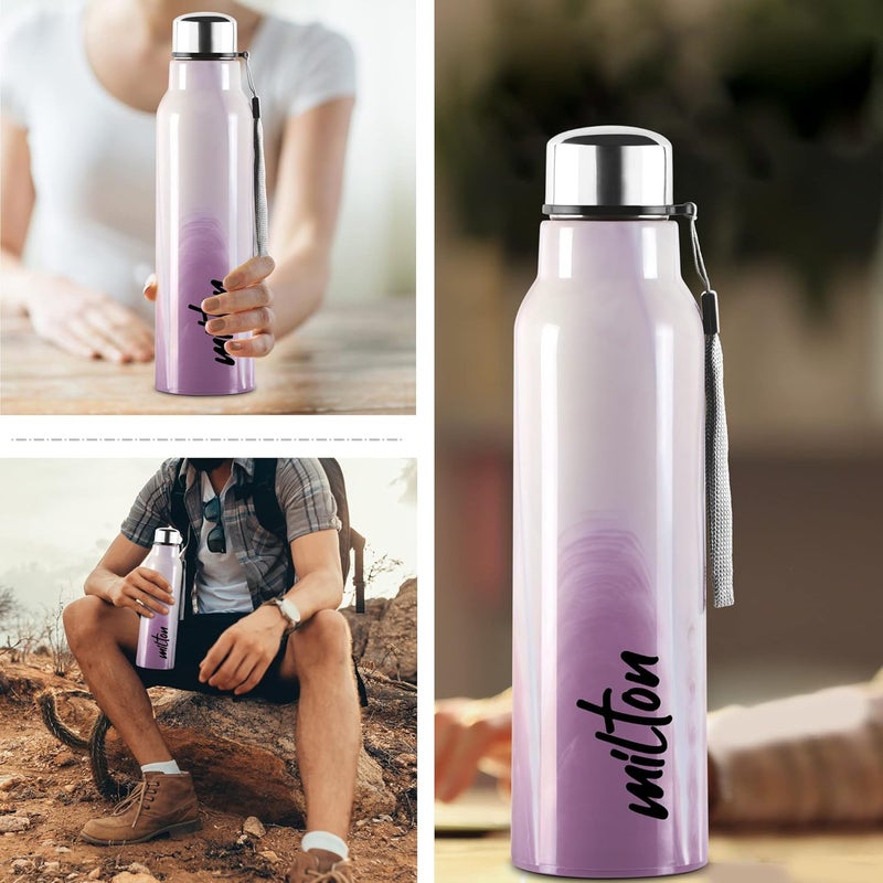 Milton Milton Water Bottle Steel Marble 900 PU Insulated, Inner Stainless Steel Hot & Cold Bottle, 630 ml, Leak Proof, BPA Free, Ideal for Home, Office, Gym, Travelling, Violet - Image 5