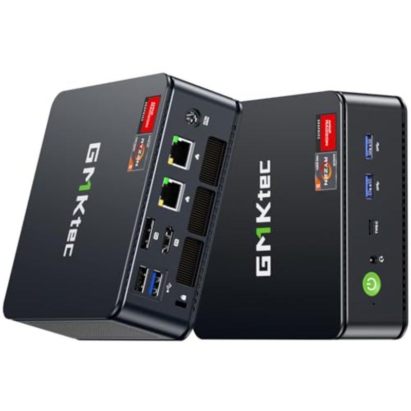 كمبيوتر Ultra Gaming Mini للاستخدام المكتبي والمنزلي، هيكل من سبائك الألومنيوم باللون الأسود، يتميز بمعالج Ryzen 7640HS، وذاكرة وصول عشوائي DDR5 بسعة 16 جيجابايت، ومحرك أقراص SSD بسعة 512 جيجابايت، ودعم شاشة 4K ثلاثية، وWiFi 6، وUSB4، وBT 5.2 - Image 1