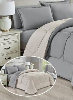 Moon Comforter Set Bedspread 6 Pieces Medium Filling Two Sides Microfiber 230x250 cm  - Image 2