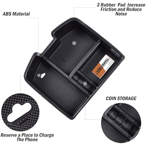 TACOBRO TACORBO Center Console Organizer Tray for 2007-2014 GMC Sierra 2500 3500 Accessories Yukon XL Silverado 2500 3500 Suburban 1500 Tahoe / 07-13 GMC Sierra 1500 Chevy Silverado Suburban 2500 Avalanche - Image 3