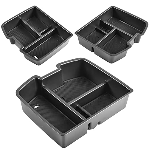 TACOBRO TACORBO Center Console Organizer Tray for 2007-2014 GMC Sierra 2500 3500 Accessories Yukon XL Silverado 2500 3500 Suburban 1500 Tahoe / 07-13 GMC Sierra 1500 Chevy Silverado Suburban 2500 Avalanche - Image 5