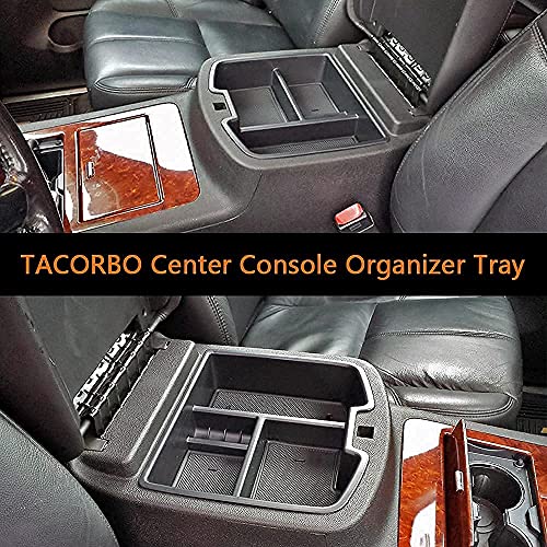 TACOBRO TACORBO Center Console Organizer Tray for 2007-2014 GMC Sierra 2500 3500 Accessories Yukon XL Silverado 2500 3500 Suburban 1500 Tahoe / 07-13 GMC Sierra 1500 Chevy Silverado Suburban 2500 Avalanche - Image 4