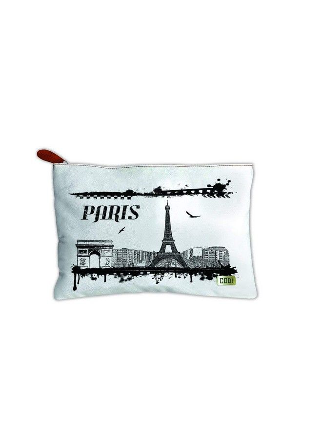 Paper Plane Design Multipurpose Canvas Pouch For Girls Women Stationery Accessories Makeup Travel Kit Size 9 X 6.5. - Image 2