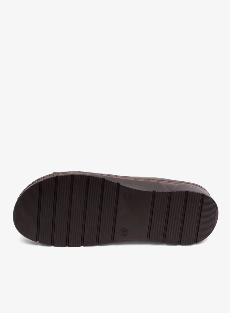 Comfort Plus  COMFOT PLUS WOMENS SANDALS WITH FLEXIBLE OUSOLE BROWN for Women | Best Price UAE