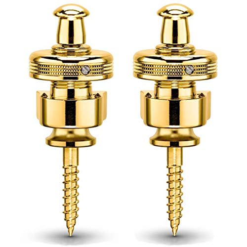 Schaller S Locks Guitar Strap Locks and Buttons (Pair) Gold - Image 4