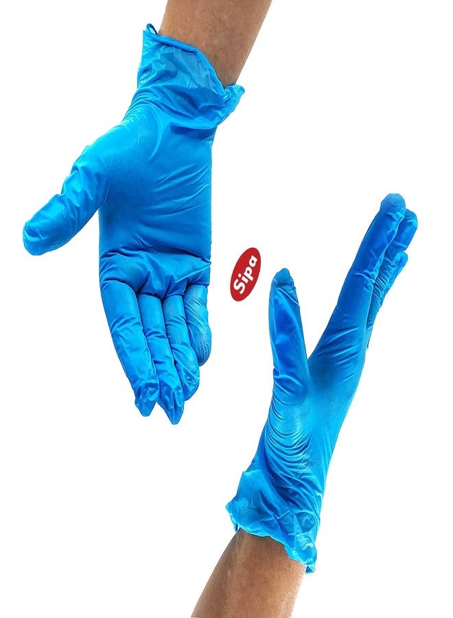 SIPA Nitrile Disposable Gloves 2.8 Mil,Pack of 100, Latex Free, Powder Free (Large) - Image 2