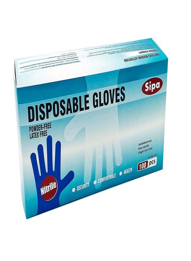 SIPA Nitrile Disposable Gloves 2.8 Mil,Pack of 100, Latex Free, Powder Free (Large) - Image 3
