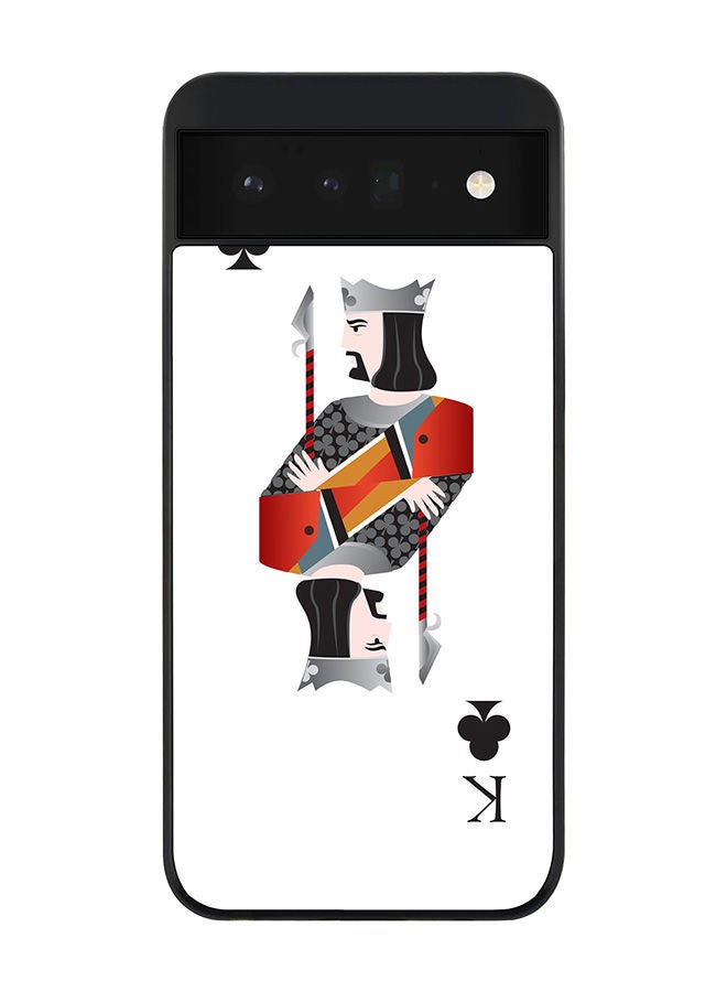 Stylizedd Rugged Black edge case for Google Pixel 6 5G Slim fit Soft Case Flexible Rubber Edges Anti Drop TPU Gel Thin Cover - King Of Clubs - Image 1