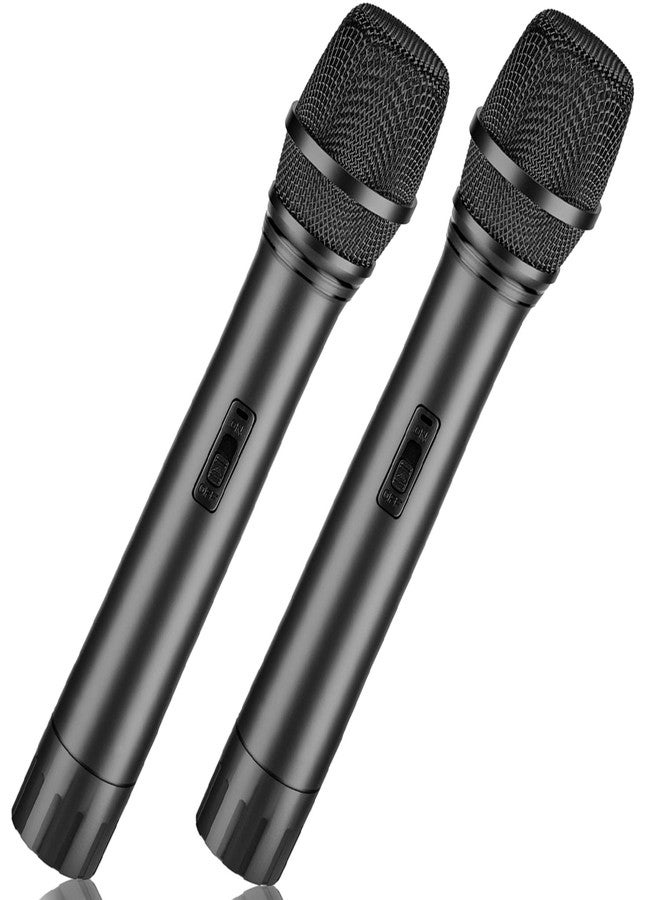 Facmogu 2PCS Fake Microphone Prop, Black Plastic Realistic Pretend Microphone Props for Kids, Fake Pretend Play Mic Toy Kids Mic Props for Karaoke Costume Christmas Cosplay Music Birthday Party Favors - Image 1