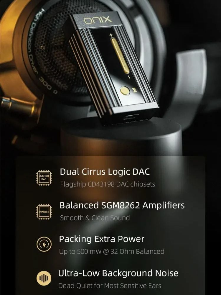 Onix Alpha XI1 Portable USB Dongle DAC Headphone Amplifier, Hi-Res Audio, Dual Cs43198 Pcm768 Dsd512, 3.5mm 4.4mm Balanced - Image 4