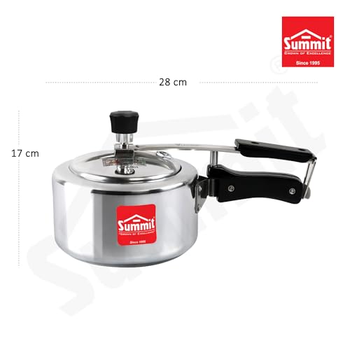 Summit Inner Lid 1 Litre Plain Supreme Non Induction Base Aluminium Pressure Cooker - Image 3