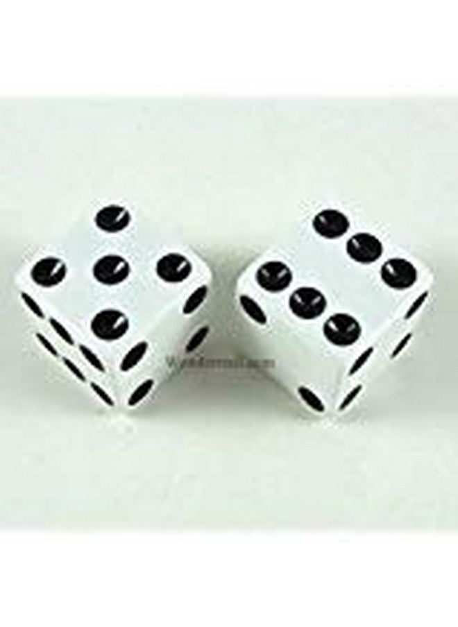 White Opaque Dice With Black Pips D6 25Mm (1In) Pack Of 2 - pzsku/ZCE33990E798F397C24EAZ/45/_/1710340549/ae378e8e-5ebc-4c3f-9acd-623322c89157