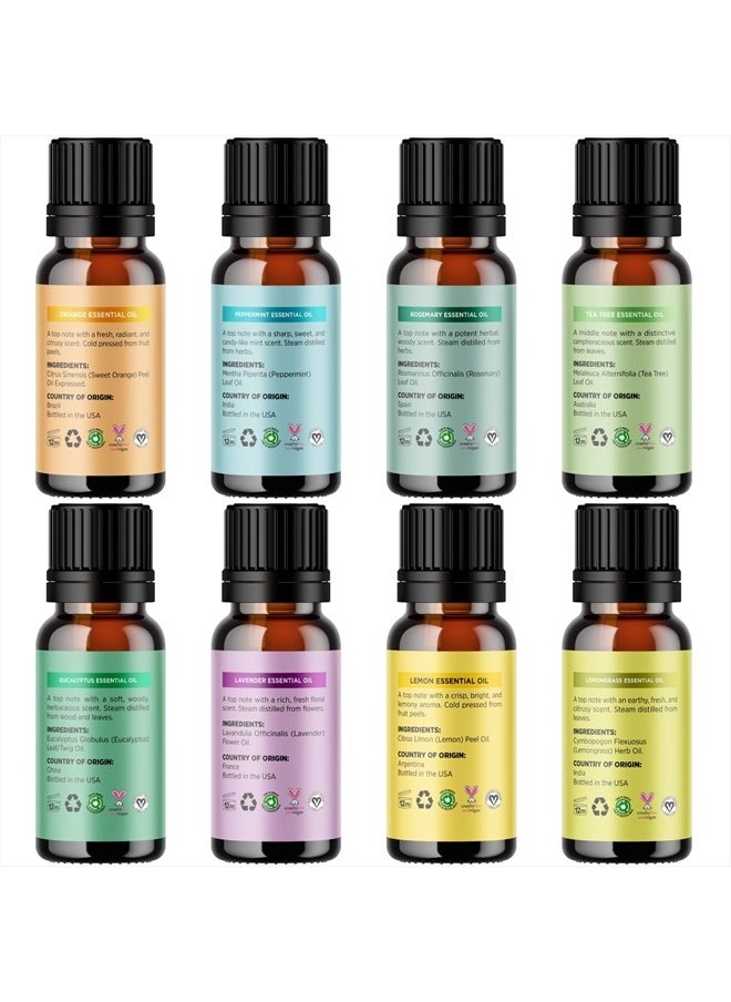 Maple Holistics - Pure Essential Oil Set for Diffuser - Aromatherapy Essential Oils for Diffusers for Home Travel and Self Care with High Grade Essential Oils for Hair Skin and Nails - Oil Diffuser Essential Oils Set - Image 1