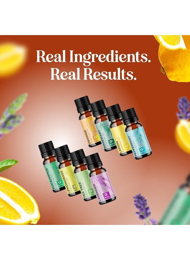 Maple Holistics - Pure Essential Oil Set for Diffuser - Aromatherapy Essential Oils for Diffusers for Home Travel and Self Care with High Grade Essential Oils for Hair Skin and Nails - Oil Diffuser Essential Oils Set - Image 1