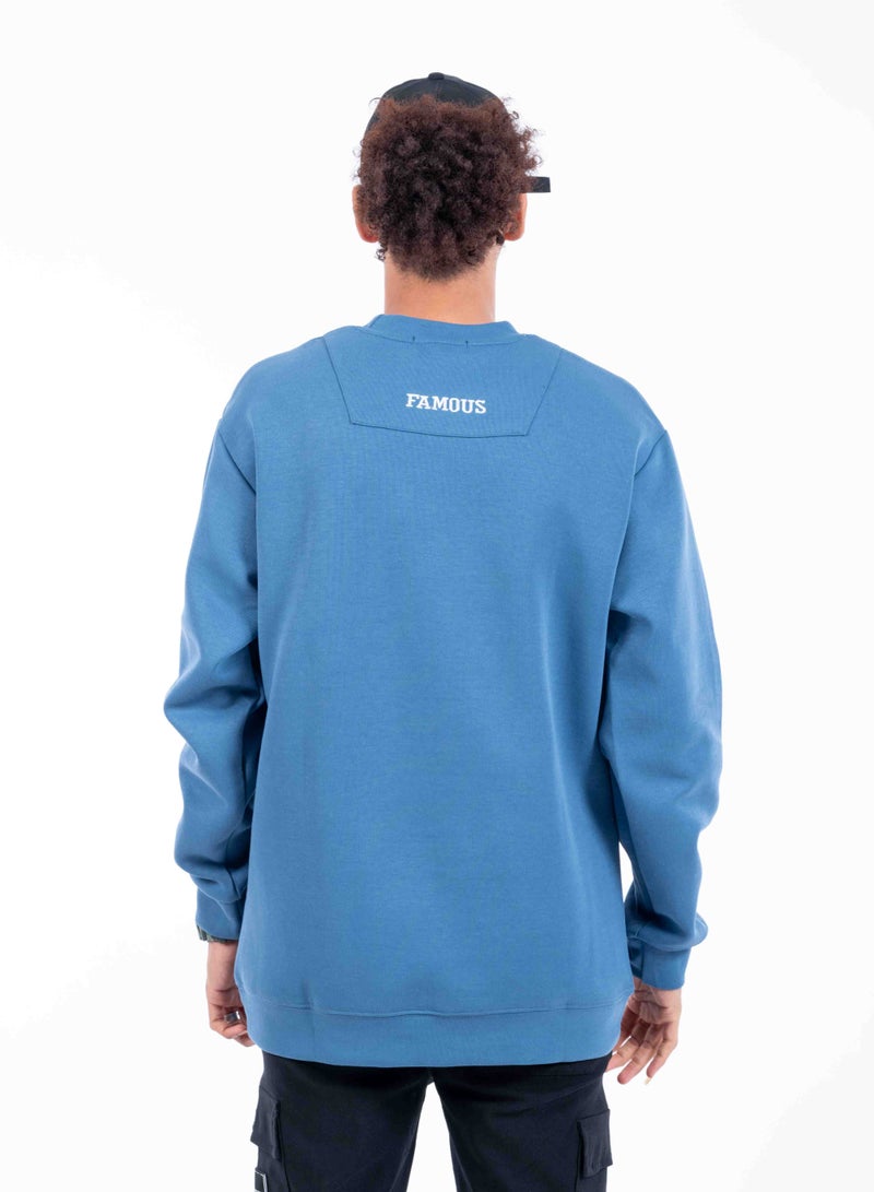 Everest Unisex Oversized Blue Sweater  - Image 2
