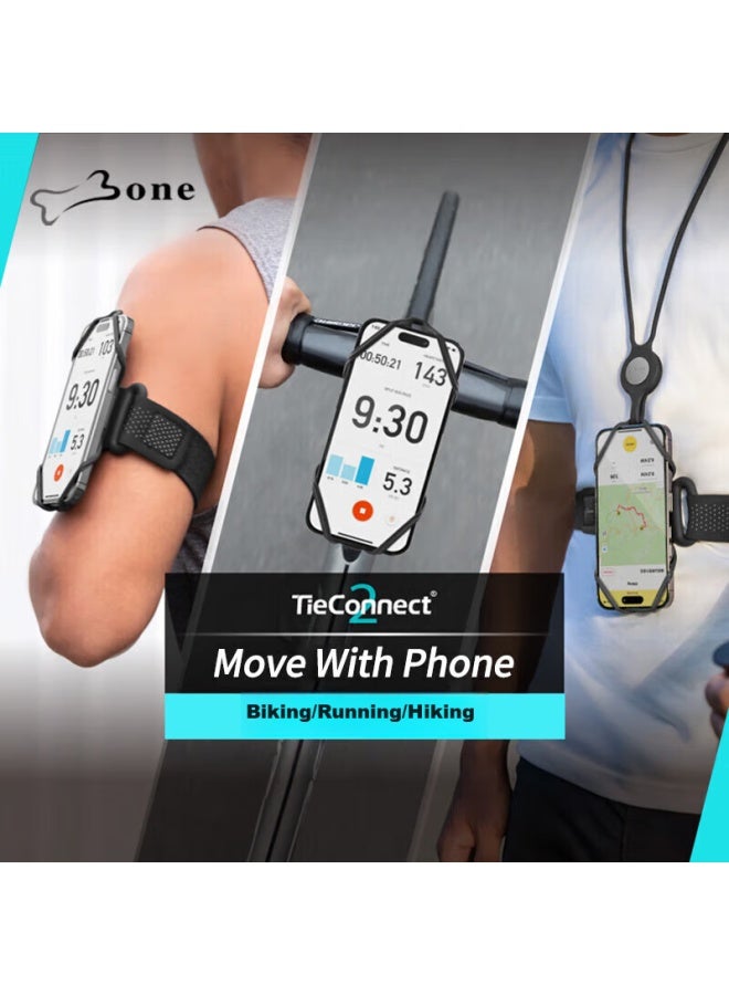 Bone Highway Bicycle Phone Mount, Silicone Shock-absorbing Quick-release Cycling Phone Holder, Compatible With Garmin Cycling Computer - Image 2