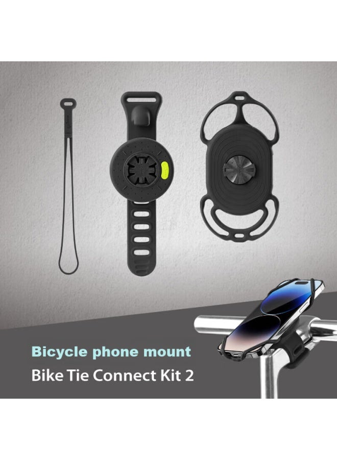 Bone Highway Bicycle Phone Mount, Silicone Shock-absorbing Quick-release Cycling Phone Holder, Compatible With Garmin Cycling Computer - Image 1