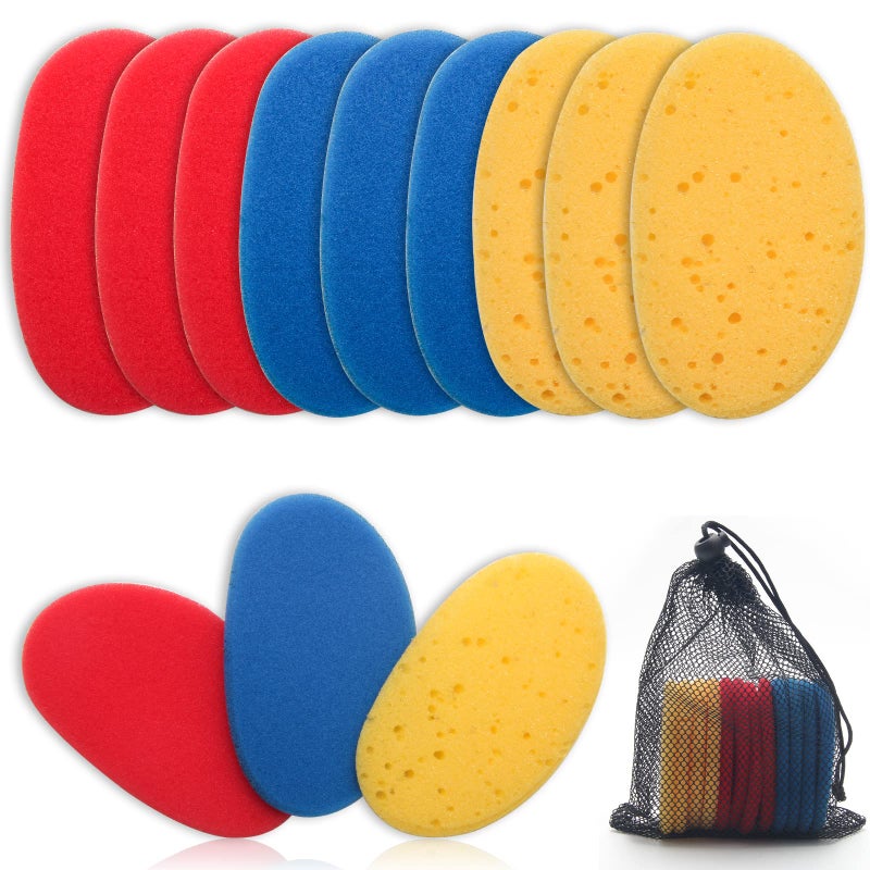 Boyistar 12Pcs Clay Sponges for Clay, Boyistar Ceramics Pottery Clay Sponge for Shaping and Clean Sponge with 3-Density Clay Sponge Artists Sponge for Pottery Modeling Sculpting with Mesh Bag - Image 1