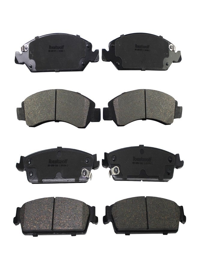 IBESTWOLF Front and Rear Ceramic Brake Pads Replacement for 2008-2013 2014 Chevy Avalanche Silverado 1500 Suburban 1500 Tahoe GMC Sierra 1500 Yukon XL 1500 Cadillac Escalade ESV EXT P-1363 P-1194 - Image 1