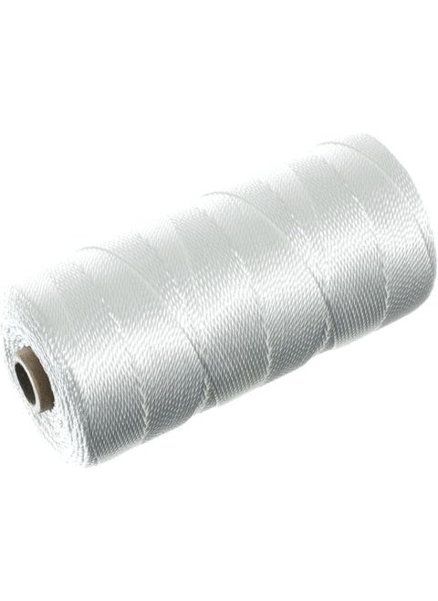 Twisted Mason Line Nylon Twine String Cord 200 Gram 1.Mm Dia For Netting Landscaping Home Improvement Diy Projects Crafting Masonry Gardening White