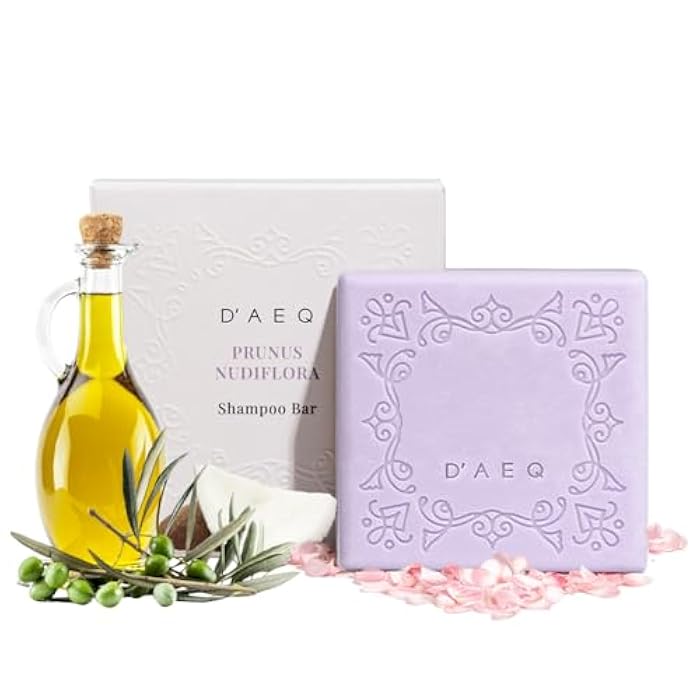 D’AEQ Shampoo Bar w/Jeju Cherry Blossom Scent | Gentle Deep Cleanser Infused w/Argan Oil & Coconut Oil, Natural Shine for All Hair Types | Silicone-Free & Sulfate-Free | Made in Korea | 3.0oz - Image 1
