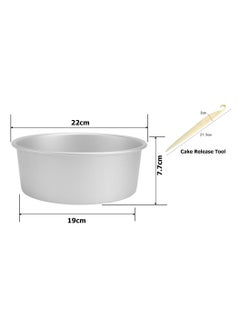 Folanry 8 inch Round Bottom Cheesecake Pan,Aluminum Alloy Round Cake Mould, Chiffon Cake Baking Pan,Pudding Cheesecake Mold With Removable Bottom,(With 2pcs Cake Release Tool)  - Image 5