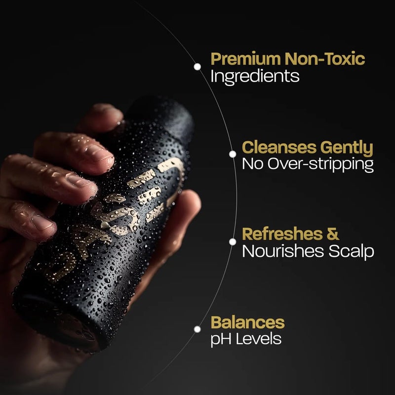 Based Bodyworks BASED Shower Duo Shampoo & Conditioner Bundle with Peppermint Oil & Coconut Oil, Cleansing Shampoo & Hydrating Conditioner for Men, No Sulfates, Silicones, or Parabens, 12 fl oz (Pack of 2) - Image 2