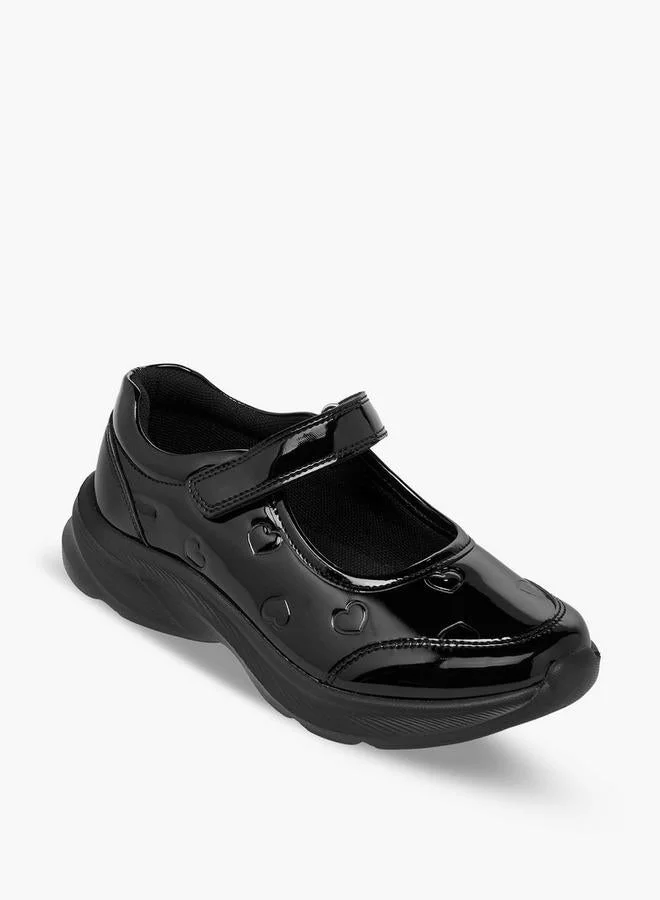 Flora Bella By Shoexpress Girls Hook & Loop Mary Jane School Shoes