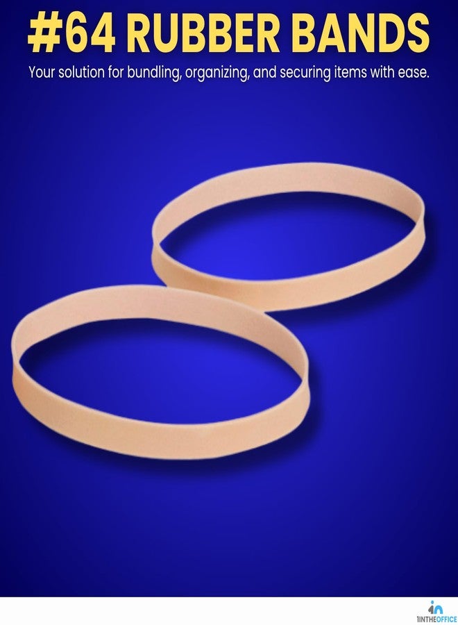 1InTheOffice Rubber Bands Size 64, Elastic Rubber Bands 1/4 lb., 3Pack - Image 2